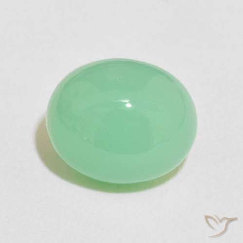 5.14ct Naturel Vert clair Chrysoprase, ovale, Opaque