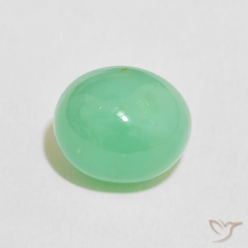 3.76ct Naturel Vert menthe léger Chrysoprase, ovale, Translucide
