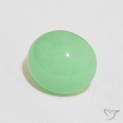 Chrysoprase Vert clair naturelle ovale, 4.56 ct, Translucide