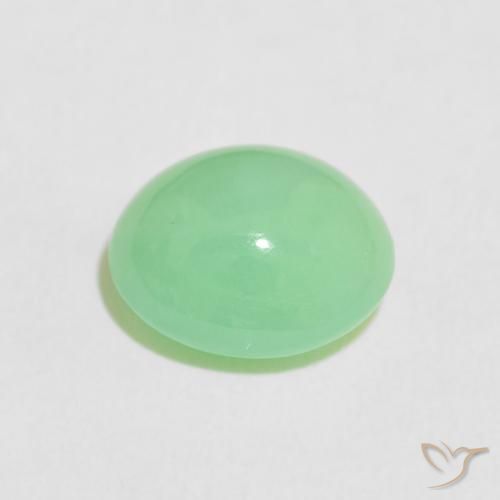 Chrysoprase Vert clair naturelle ovale, 4.56 ct, Translucide