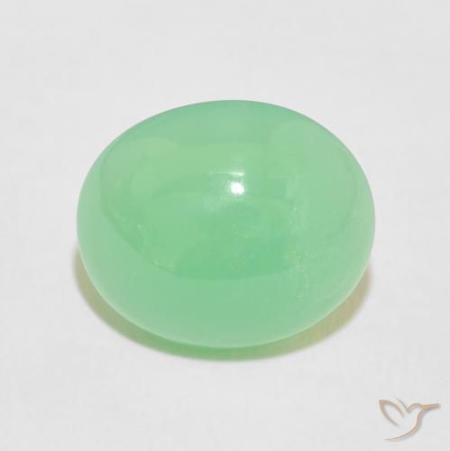 4.70ct Naturel Vert jaunâtre pâle Chrysoprase, ovale, Opaque