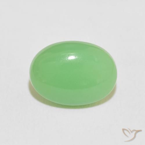 4.06ct Naturel Vert jaunâtre Chrysoprase, ovale, Opaque