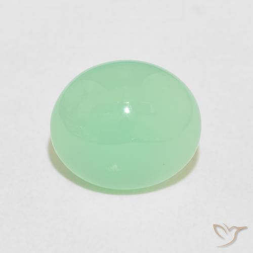 2.98ct Naturel Vert fougère léger Chrysoprase, ovale, Opaque