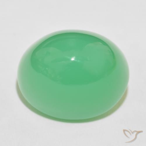 63.86ct Naturel Vert jaunâtre Chrysoprase, ovale, Opaque
