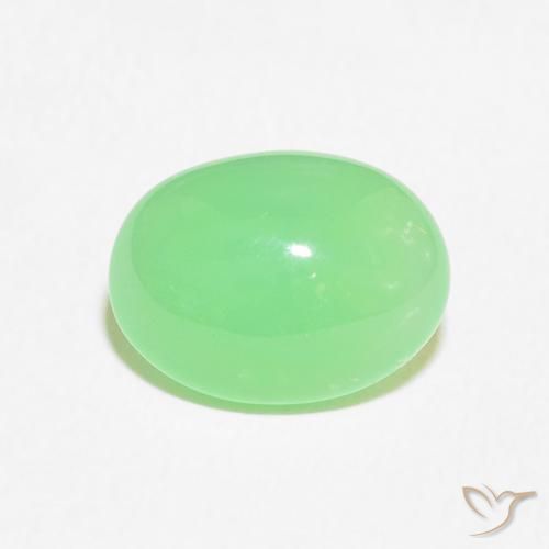 3.02ct Naturel Vert clair Chrysoprase, ovale, Opaque
