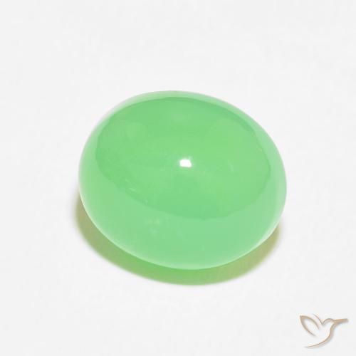 Chrysoprase Vert clair naturelle ovale, 4.52 ct, Opaque
