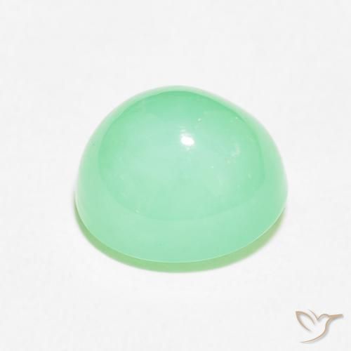 Chrysoprase Vert fougère léger naturelle ovale, 4.81 ct, Opaque
