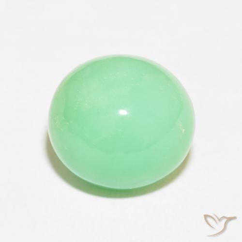 8.40ct Naturel Vert fougère léger Chrysoprase, ovale, Opaque
