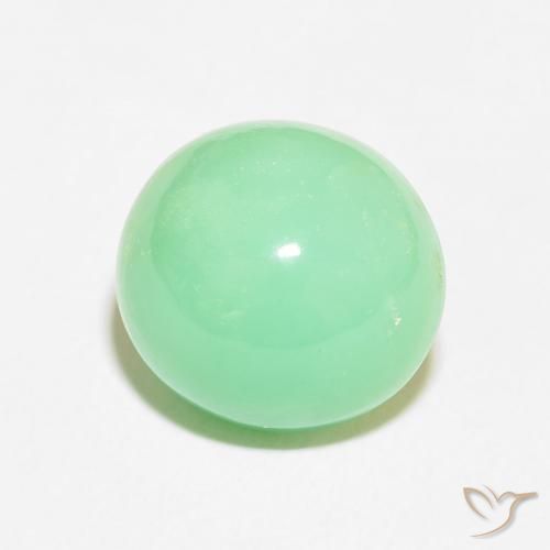 Chrysoprase Vert fougère léger naturelle ovale, 8.40 ct, Opaque