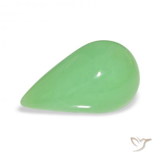 6.89ct Naturel Vert éclatant Chrysoprase, En forme de poire, Opaque