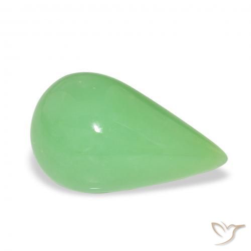Chrysoprase Vert éclatant naturelle En forme de poire, 6.89 ct, Opaque