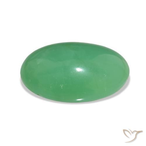 Chrysoprase Vert jaunâtre naturelle Coupe ovale, 4.95 ct, Opaque