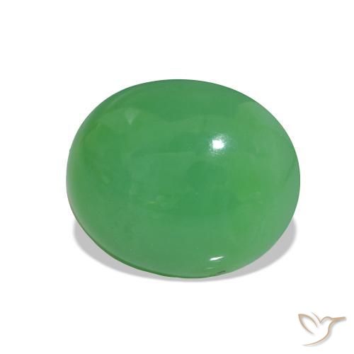 Chrysoprase Vert jaunâtre naturelle Coupe ovale, 3.50 ct, Opaque