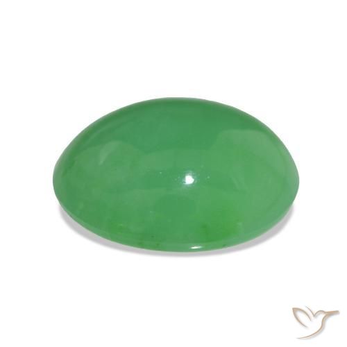 Chrysoprase Vert jaunâtre naturelle Coupe ovale, 3.50 ct, Opaque
