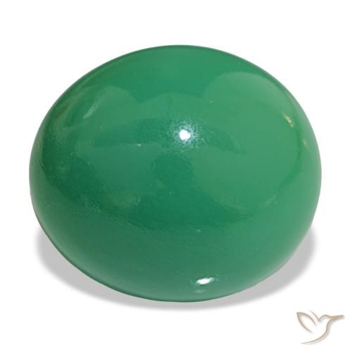 Chrysoprase Vert chaud naturelle Coupe ovale, 21.75 ct, Opaque