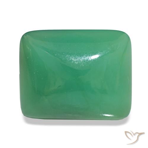 Chrysoprase Vert moyen naturelle Baquette, 12.08 ct, Opaque