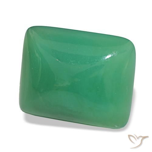Chrysoprase Vert moyen naturelle Baquette, 12.08 ct, Opaque