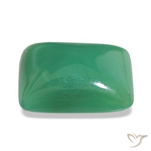 Chrysoprase Vert moyen naturelle Baquette, 12.08 ct, Opaque