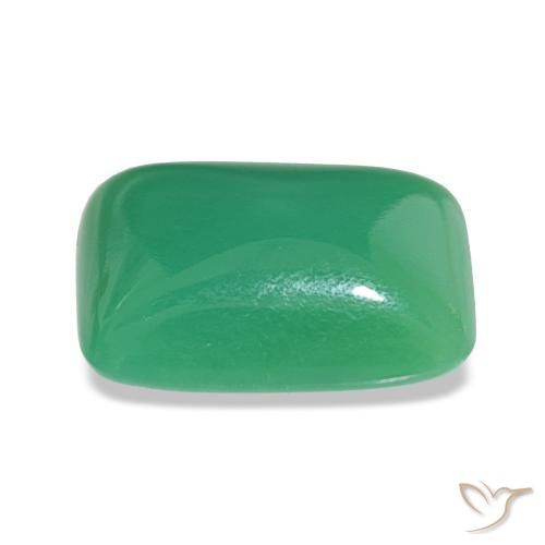 Chrysoprase Vert basilic léger naturelle Baquette, 8.79 ct, Opaque