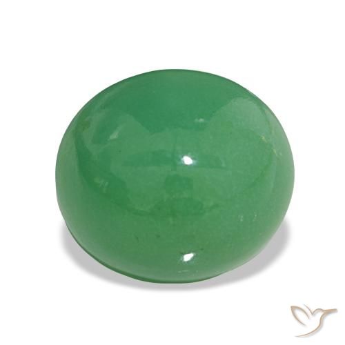 Chrysoprase Vert trèfle naturelle Coupe ovale, 5.48 ct, Opaque