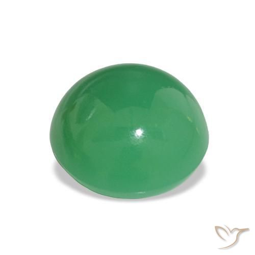 Chrysoprase Vert trèfle naturelle Coupe ovale, 2.15 ct, Opaque