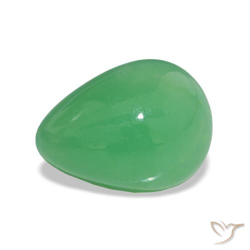 Chrysoprase Vert moyen naturelle En forme de poire, 2.30 ct, Opaque