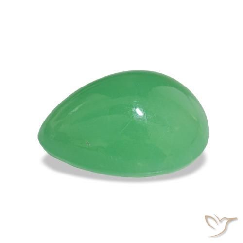 Chrysoprase Vert moyen naturelle En forme de poire, 2.30 ct, Opaque