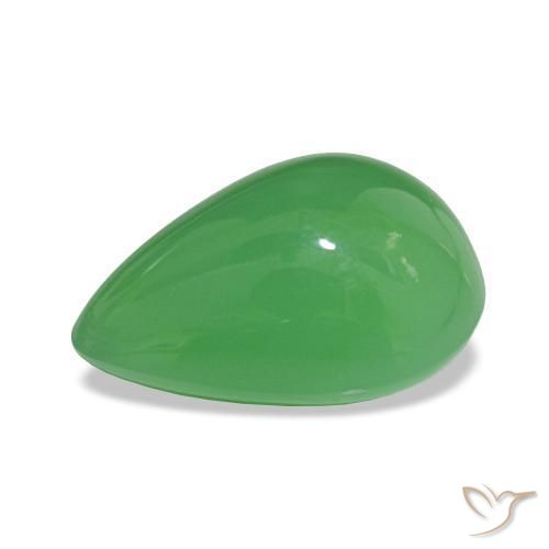 Chrysoprase Vert moyen naturelle En forme de poire, 3.65 ct, Opaque