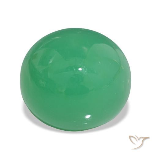 6.80ct Vert basilic léger Chrysoprase, ovale, Opaque