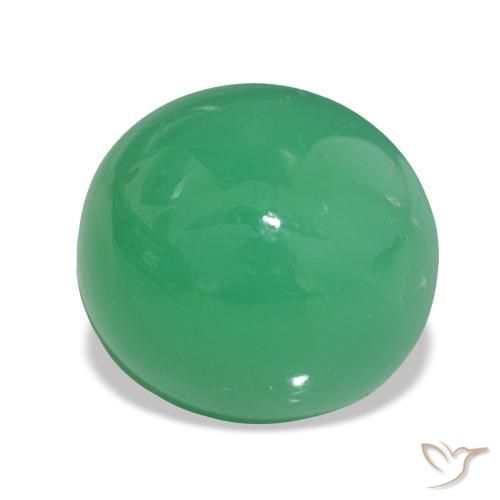 Chrysoprase Vert basilic léger naturelle Coupe ovale, 6.80 ct, Opaque