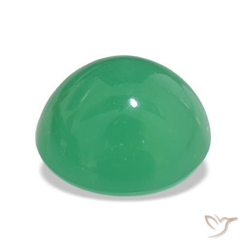 Chrysoprase Vert basilic léger naturelle Coupe ovale, 6.80 ct, Opaque