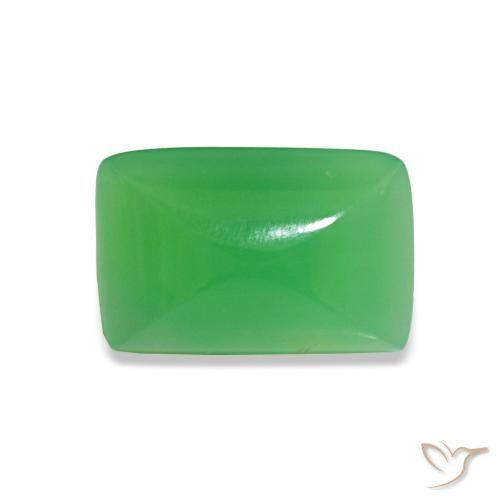 Chrysoprase Vert moyen naturelle Baquette, 1.43 ct, Opaque