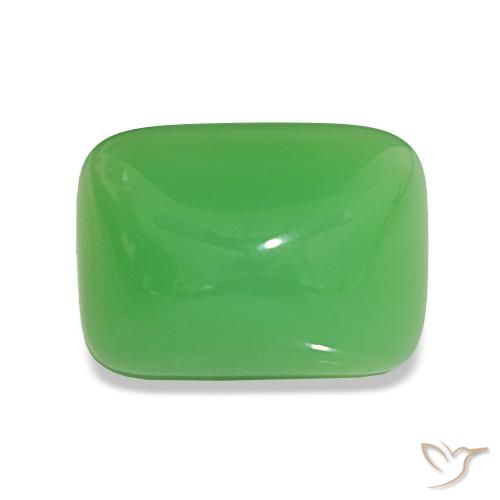 Chrysoprase Vert clair naturelle Baquette, 8.28 ct, Opaque