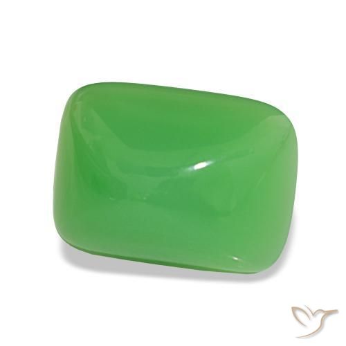 Chrysoprase Vert clair naturelle Baquette, 8.28 ct, Opaque