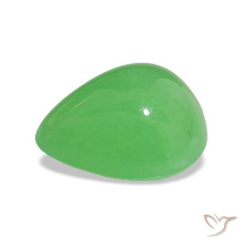 Chrysoprase Vert éclatant naturelle En forme de poire, 2.93 ct, Opaque