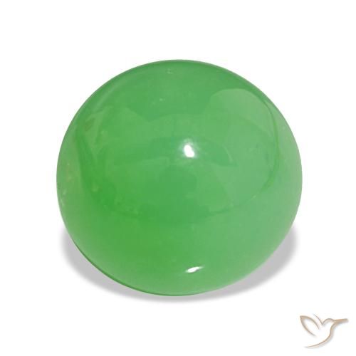 Chrysoprase Vert Électrique naturelle Coupe ovale, 7.50 ct, Opaque