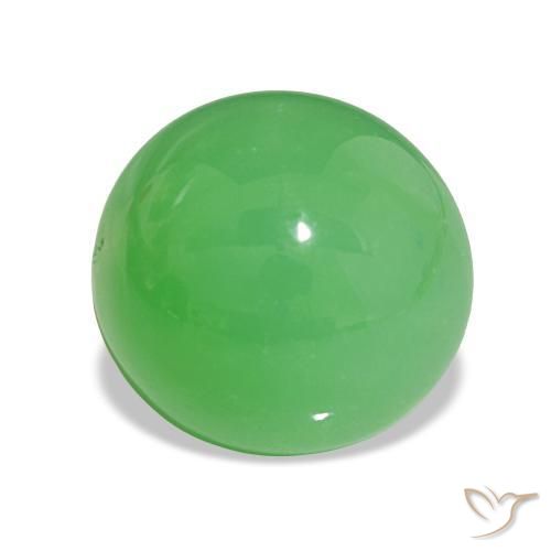 Chrysoprase Vert Électrique naturelle Coupe ovale, 7.50 ct, Opaque