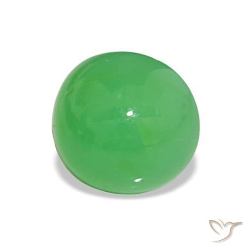 Chrysoprase Vert Électrique naturelle Coupe ovale, 2.73 ct, Opaque
