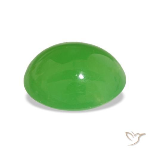 Chrysoprase Vert éclatant naturelle Coupe ovale, 2.80 ct, Opaque