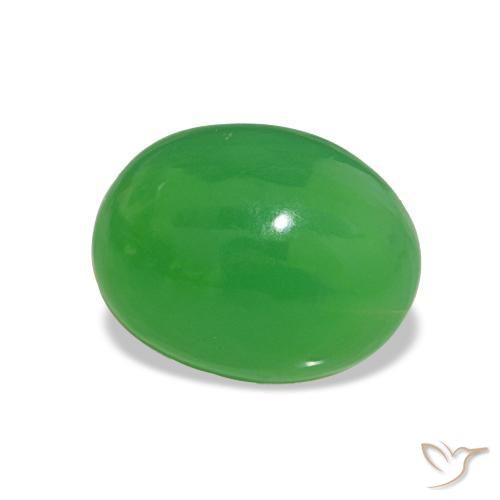 Chrysoprase Vert Électrique naturelle Coupe ovale, 1.98 ct, Opaque