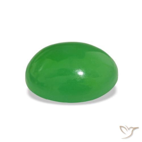Chrysoprase Vert Électrique naturelle Coupe ovale, 1.98 ct, Opaque