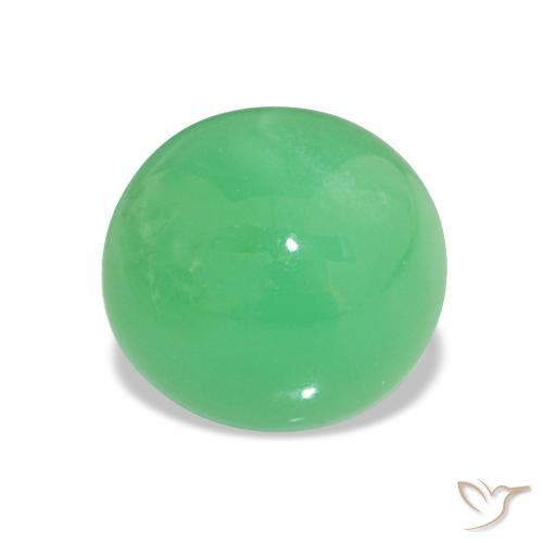 Chrysoprase Vert jaunâtre naturelle Coupe ovale, 4.13 ct, Opaque