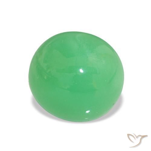 Chrysoprase Vert jaunâtre naturelle Coupe ovale, 4.13 ct, Opaque