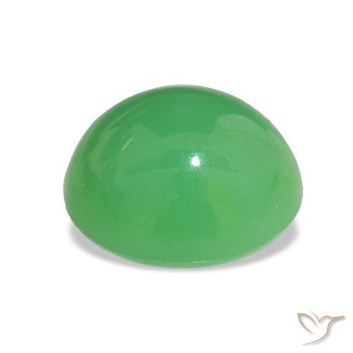 Chrysoprase Vert moyen naturelle Coupe ovale, 3.30 ct, Opaque