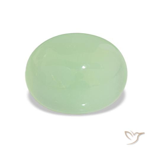 Chrysoprase Vert clair naturelle Coupe ovale, 6.67 ct, Translucide
