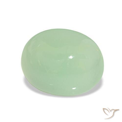 Chrysoprase Vert clair naturelle Coupe ovale, 6.67 ct, Translucide