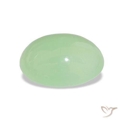 Chrysoprase Vert clair naturelle Coupe ovale, 6.67 ct, Translucide