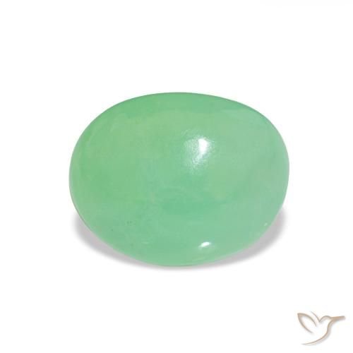 Chrysoprase Vert clair naturelle Coupe ovale, 2.52 ct, Translucide