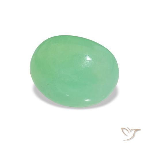 Chrysoprase Vert clair naturelle Coupe ovale, 2.52 ct, Translucide