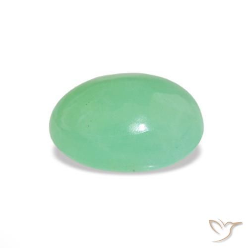 Chrysoprase Vert clair naturelle Coupe ovale, 2.52 ct, Translucide